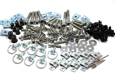 158 Piece Universal Race Track Pack Fairing Frame Bolts Fixings Dzus